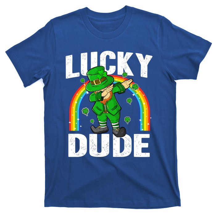 Lucky Dude Funny St Patricks Day Dabbing Leprechaun Cool Gift T-Shirt