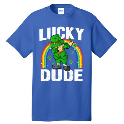 Lucky Dude Funny St Patricks Day Dabbing Leprechaun Cool Gift Tall T-Shirt