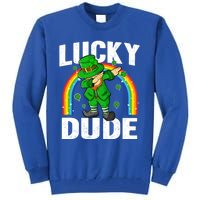 Lucky Dude Funny St Patricks Day Dabbing Leprechaun Cool Gift Tall Sweatshirt