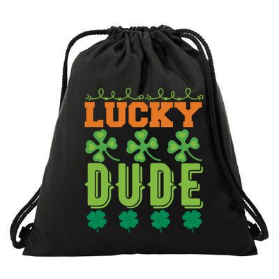 Lucky Dude Funny St Patrick' Day Gift Drawstring Bag
