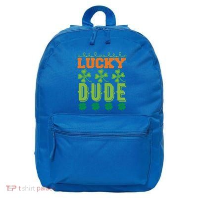 Lucky Dude Funny St Patrick' Day Gift 16 in Basic Backpack