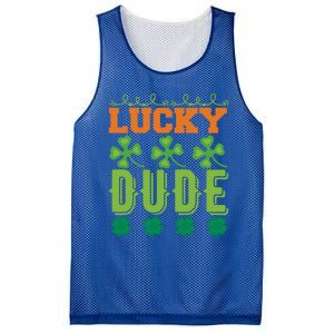 Lucky Dude Funny St Patrick' Day Gift Mesh Reversible Basketball Jersey Tank