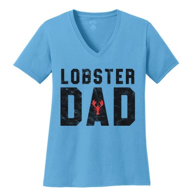 Lobster Dad Funny Vintage Black Gift Women's V-Neck T-Shirt