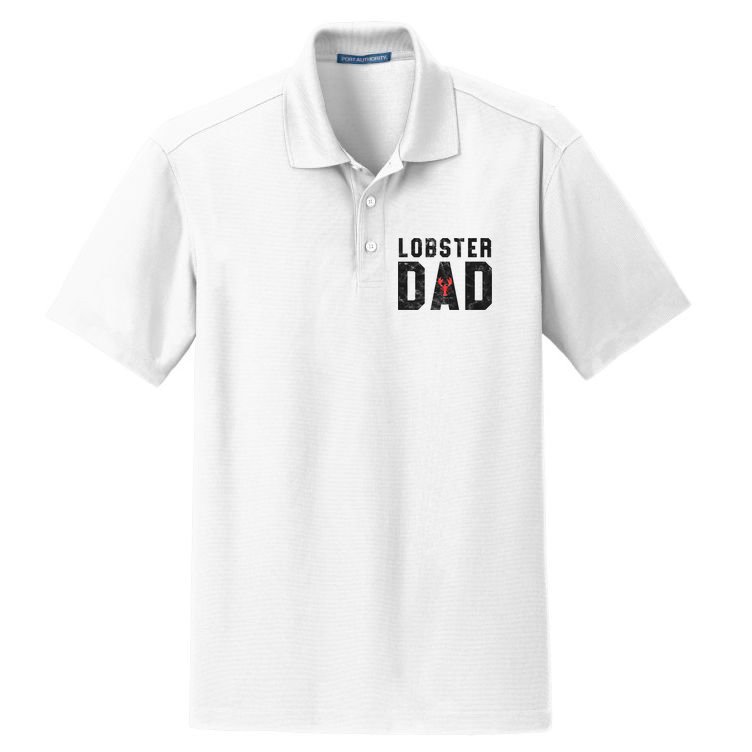 Lobster Dad Funny Vintage Black Gift Dry Zone Grid Polo