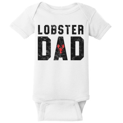 Lobster Dad Funny Vintage Black Gift Baby Bodysuit