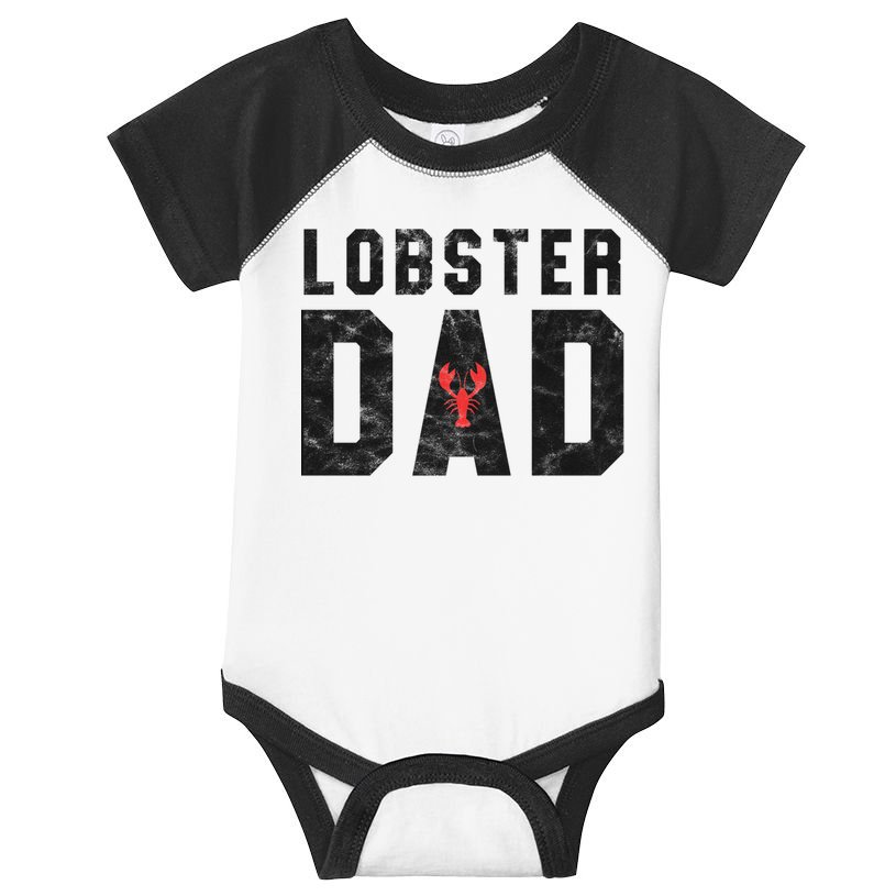Lobster Dad Funny Vintage Black Gift Infant Baby Jersey Bodysuit