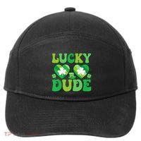 Lucky Dude Groovy St Patricks Day Sunglasses Clover Irish 7-Panel Snapback Hat