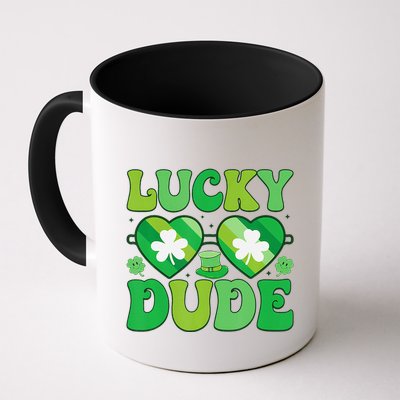 Lucky Dude Groovy St Patricks Day Sunglasses Clover Irish Mug