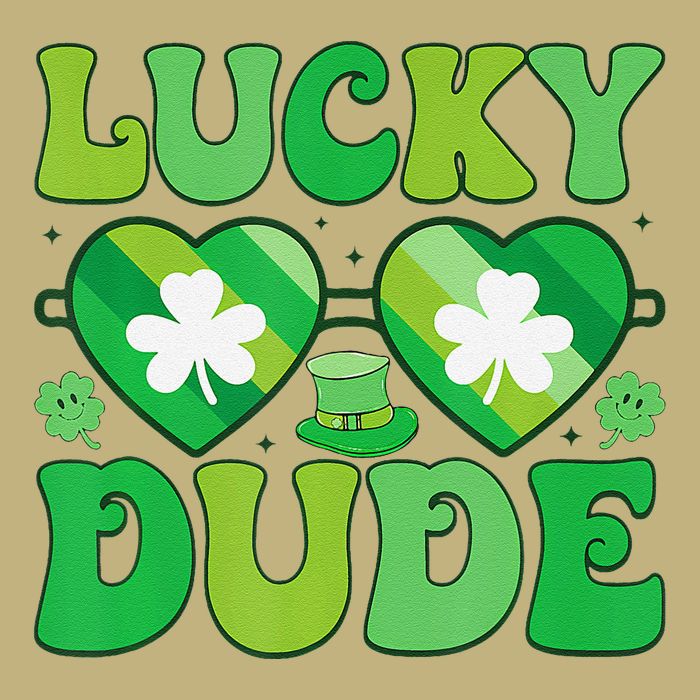 Lucky Dude Groovy St Patricks Day Sunglasses Clover Irish Magnet