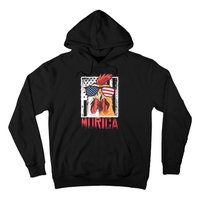 Labor Day Gift Merica Sunglasses Cock Funny Rooster Murica Hoodie