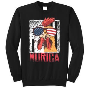 Labor Day Gift Merica Sunglasses Cock Funny Rooster Murica Sweatshirt