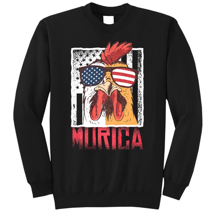 Labor Day Gift Merica Sunglasses Cock Funny Rooster Murica Sweatshirt