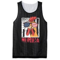 Labor Day Gift Merica Sunglasses Cock Funny Rooster Murica Mesh Reversible Basketball Jersey Tank