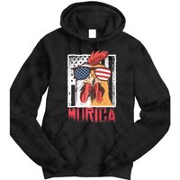 Labor Day Gift Merica Sunglasses Cock Funny Rooster Murica Tie Dye Hoodie