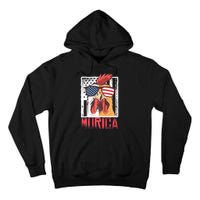 Labor Day Gift Merica Sunglasses Cock Funny Rooster Murica Tall Hoodie