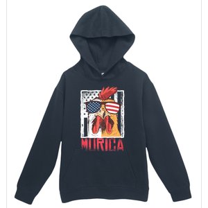 Labor Day Gift Merica Sunglasses Cock Funny Rooster Murica Urban Pullover Hoodie