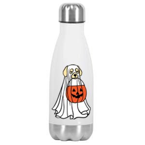 Labrador Dog Ghost Funny Halloween Pumpkin For Dog Lovers Great Gift Stainless Steel Insulated Water Bottle