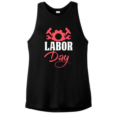 Labor Day Gift Ladies PosiCharge Tri-Blend Wicking Tank