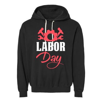 Labor Day Gift Garment-Dyed Fleece Hoodie