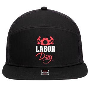 Labor Day Gift 7 Panel Mesh Trucker Snapback Hat