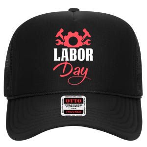 Labor Day Gift High Crown Mesh Back Trucker Hat