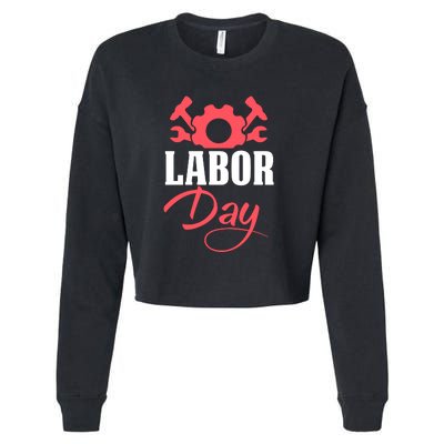 Labor Day Gift Cropped Pullover Crew