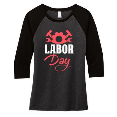 Labor Day Gift Women's Tri-Blend 3/4-Sleeve Raglan Shirt