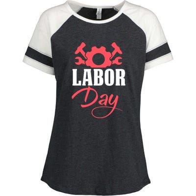 Labor Day Gift Enza Ladies Jersey Colorblock Tee