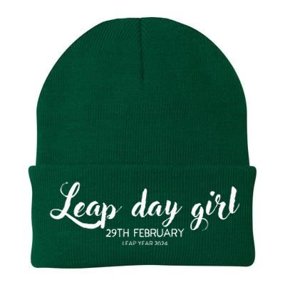 Leap Day Girl 29th February Leap Year Birthday 2024 Party Knit Cap Winter Beanie