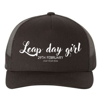 Leap Day Girl 29th February Leap Year Birthday 2024 Party Yupoong Adult 5-Panel Trucker Hat