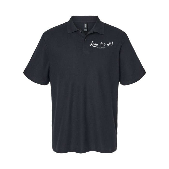 Leap Day Girl 29th February Leap Year Birthday 2024 Party Softstyle Adult Sport Polo