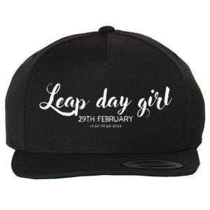 Leap Day Girl 29th February Leap Year Birthday 2024 Party Wool Snapback Cap