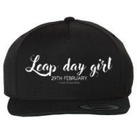 Leap Day Girl 29th February Leap Year Birthday 2024 Party Wool Snapback Cap