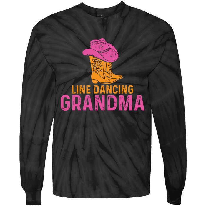 Line Dancing Grandma T Tie-Dye Long Sleeve Shirt