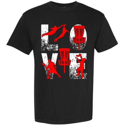 Love Disk Golf Vintage Fun Golfing Garment-Dyed Heavyweight T-Shirt