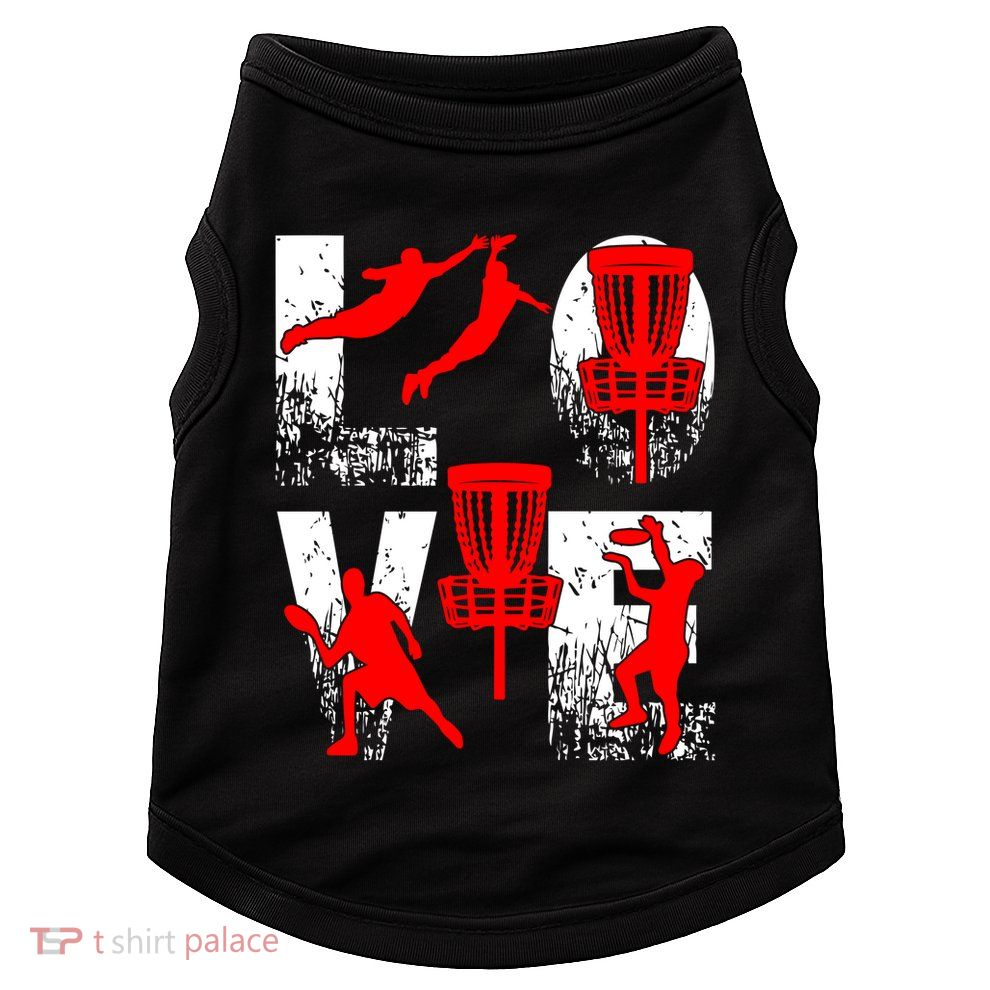 Love Disk Golf Vintage Fun Golfing Doggie Tank