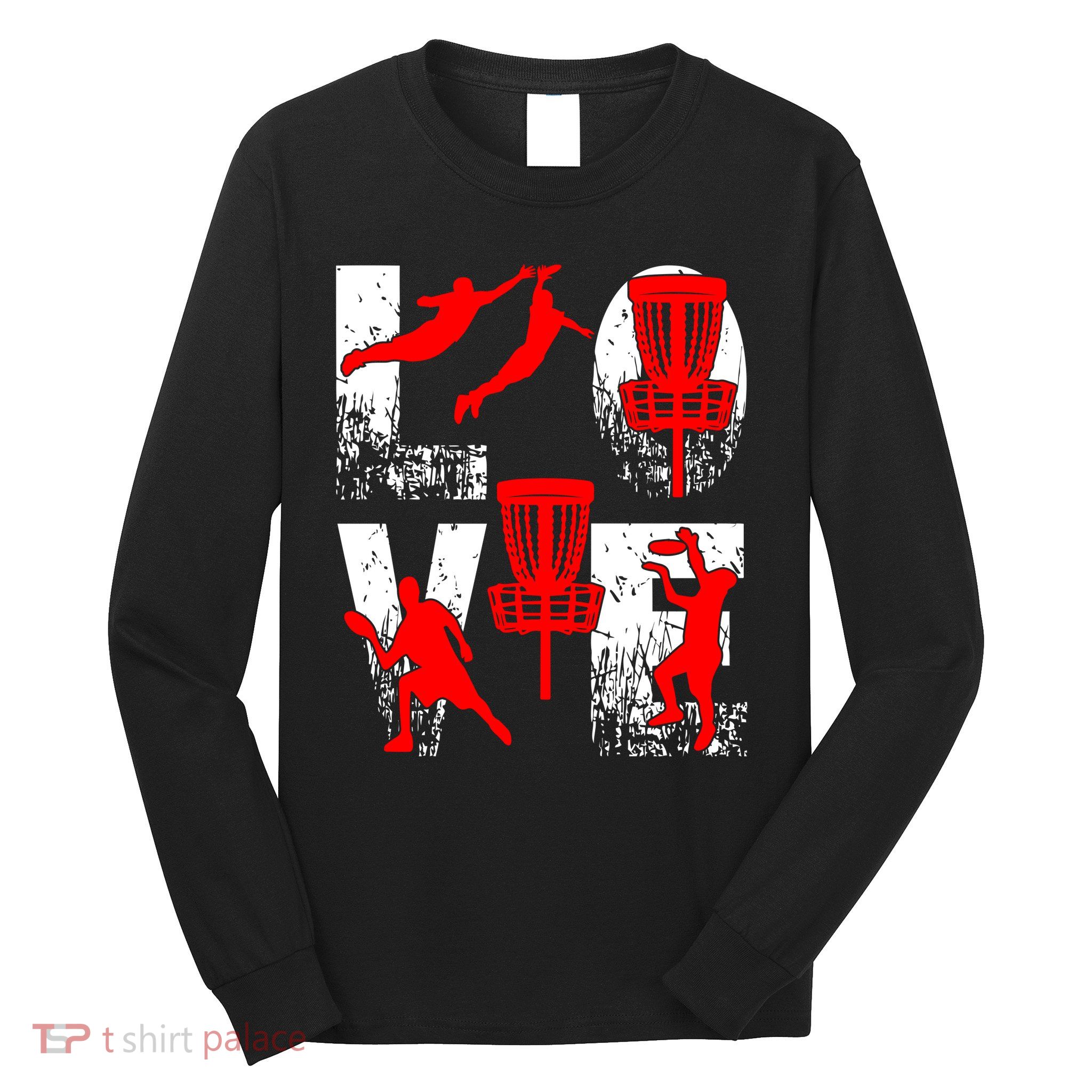 Love Disk Golf Vintage Fun Golfing Long Sleeve Shirt