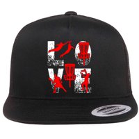 Love Disk Golf Vintage Fun Golfing Flatbill Hat
