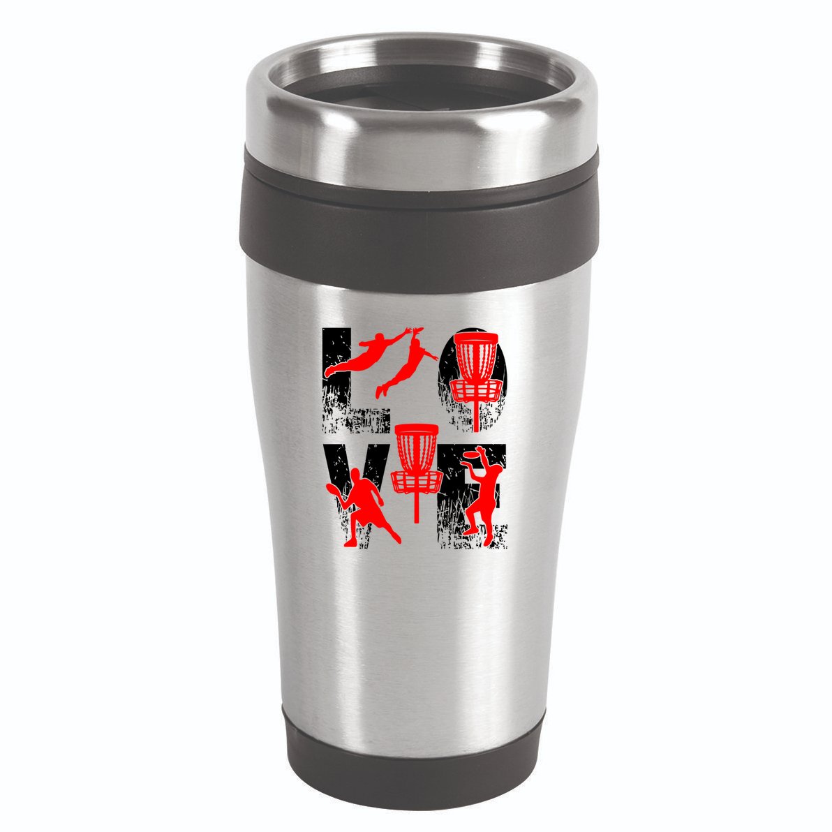 Love Disk Golf Vintage Fun Golfing 16oz Travel Tumbler
