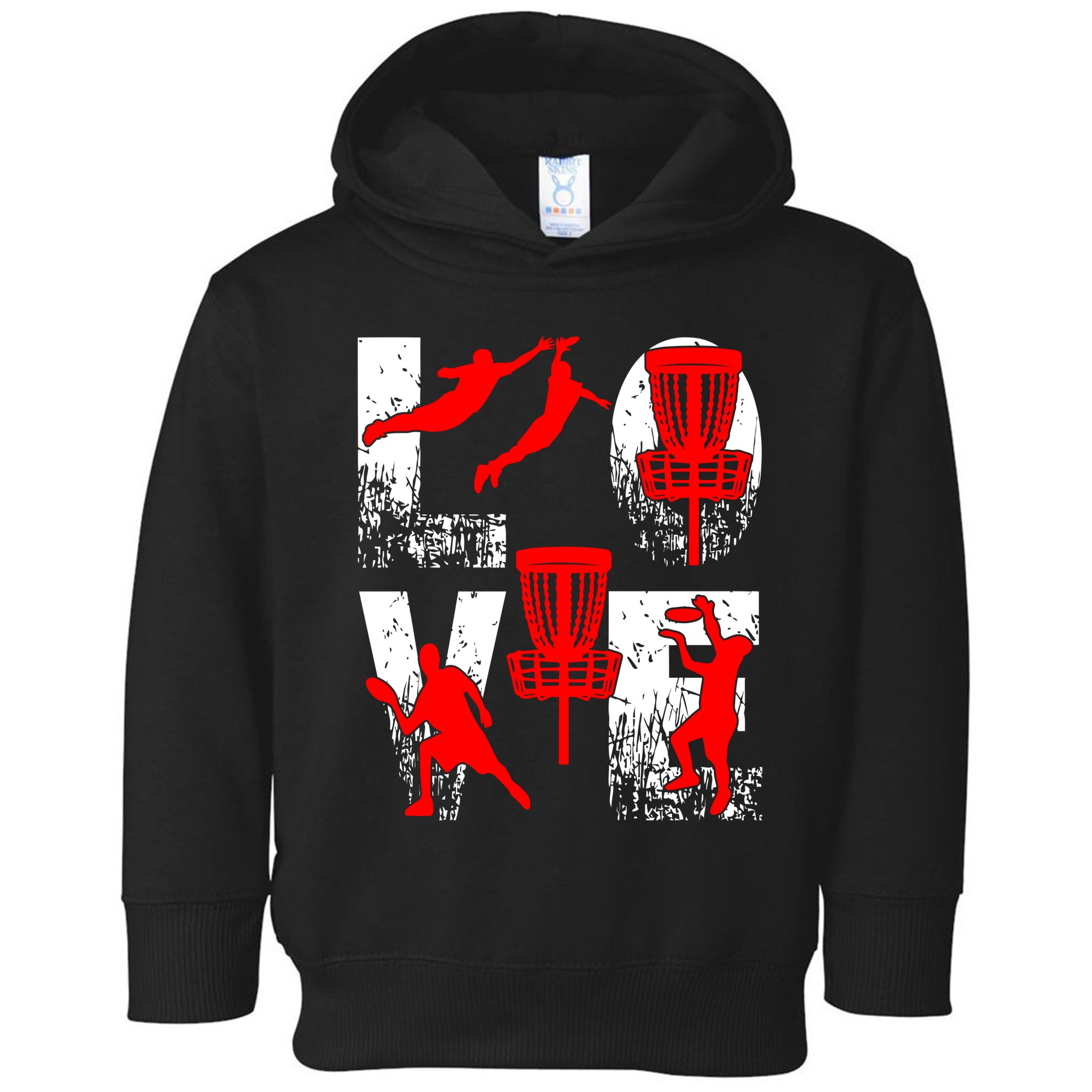 Love Disk Golf Vintage Fun Golfing Toddler Hoodie