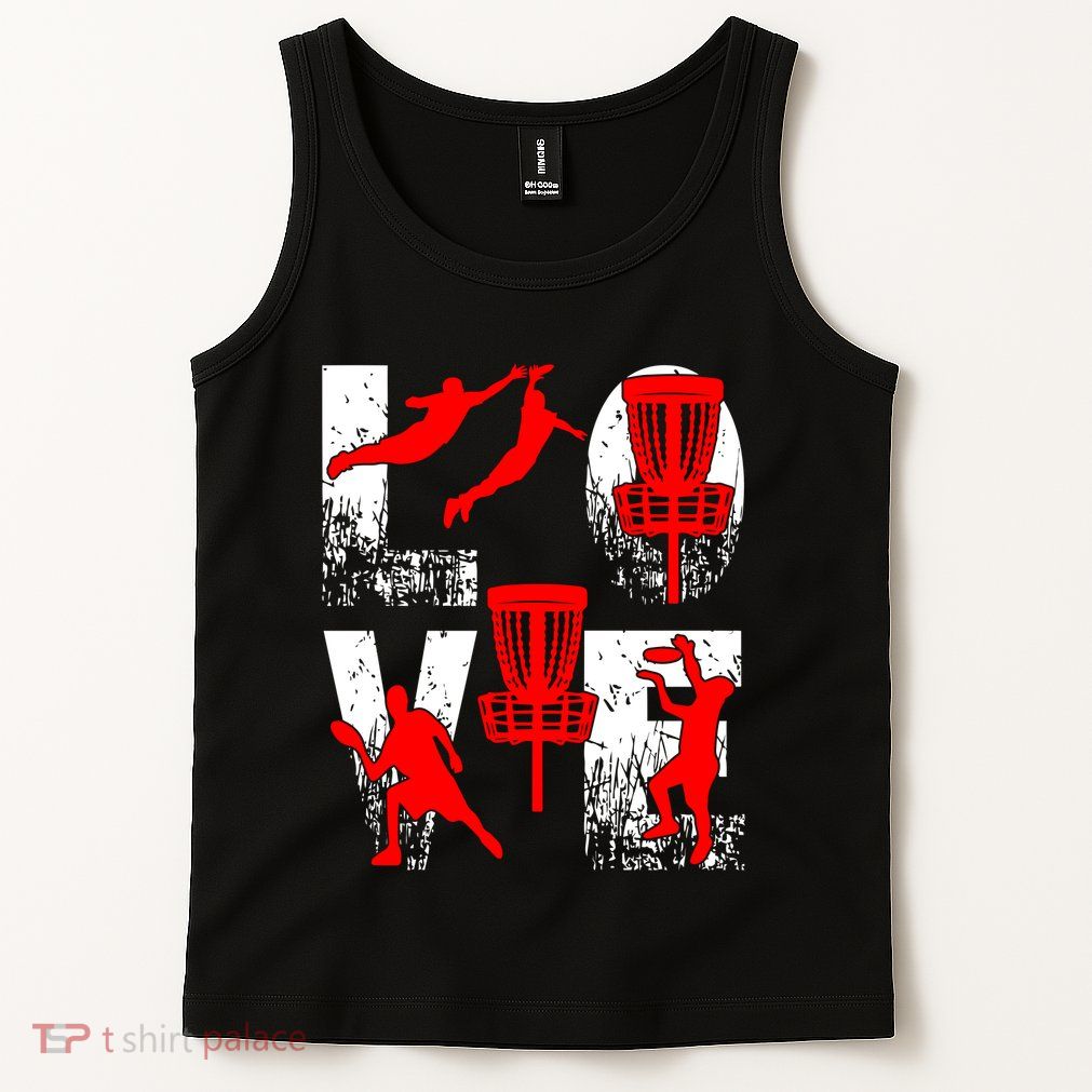 Love Disk Golf Vintage Fun Golfing Tank Top
