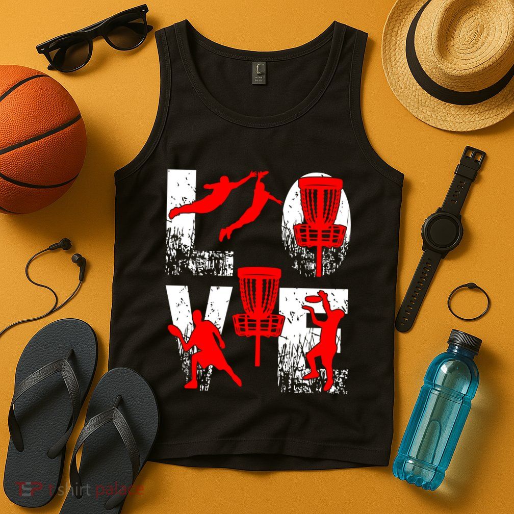 Love Disk Golf Vintage Fun Golfing Tank Top