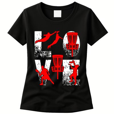 Love Disk Golf Vintage Fun Golfing Womens T-Shirt