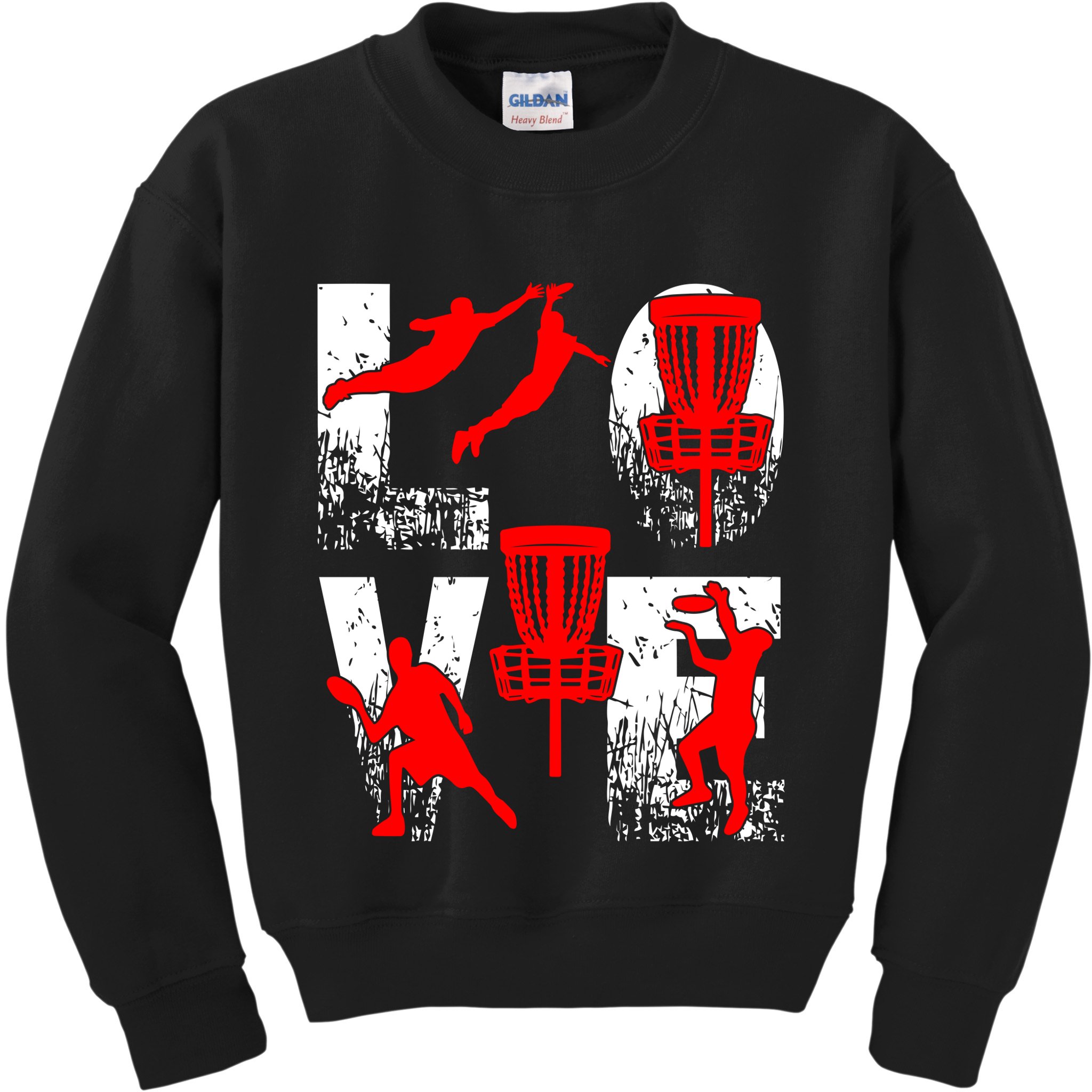 Love Disk Golf Vintage Fun Golfing Kids Sweatshirt
