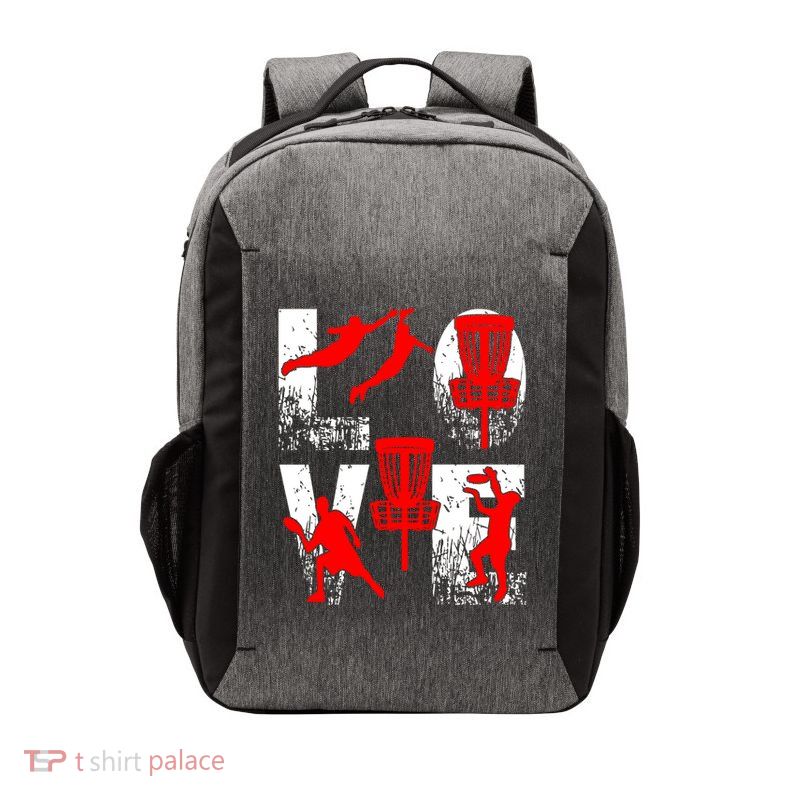 Love Disk Golf Vintage Fun Golfing Vector Backpack
