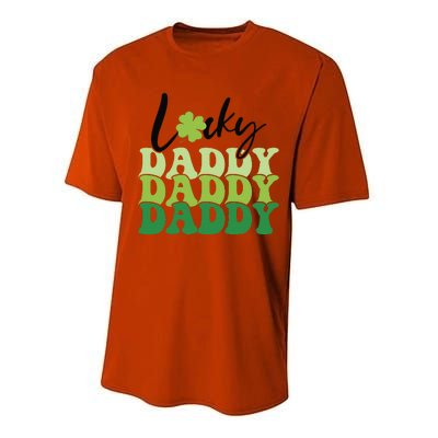 Lucky Daddy Happy St Patrick's Day Irish Family Gifts Performance Sprint T-Shirt