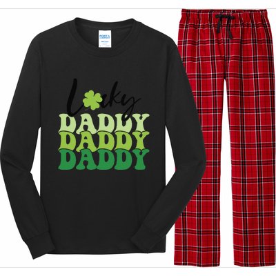 Lucky Daddy Happy St Patrick's Day Irish Family Gifts Long Sleeve Pajama Set