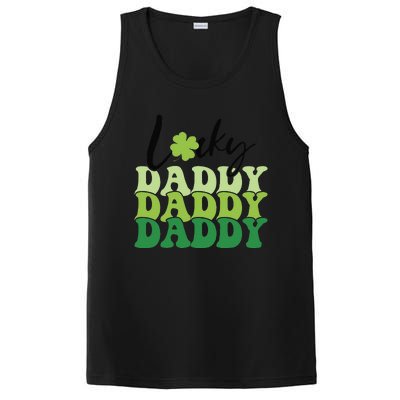 Lucky Daddy Happy St Patrick's Day Irish Family Gifts PosiCharge Competitor Tank