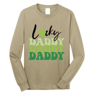 Lucky Daddy Happy St Patrick's Day Irish Family Gifts Long Sleeve Shirt