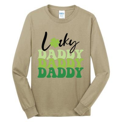 Lucky Daddy Happy St Patrick's Day Irish Family Gifts Tall Long Sleeve T-Shirt